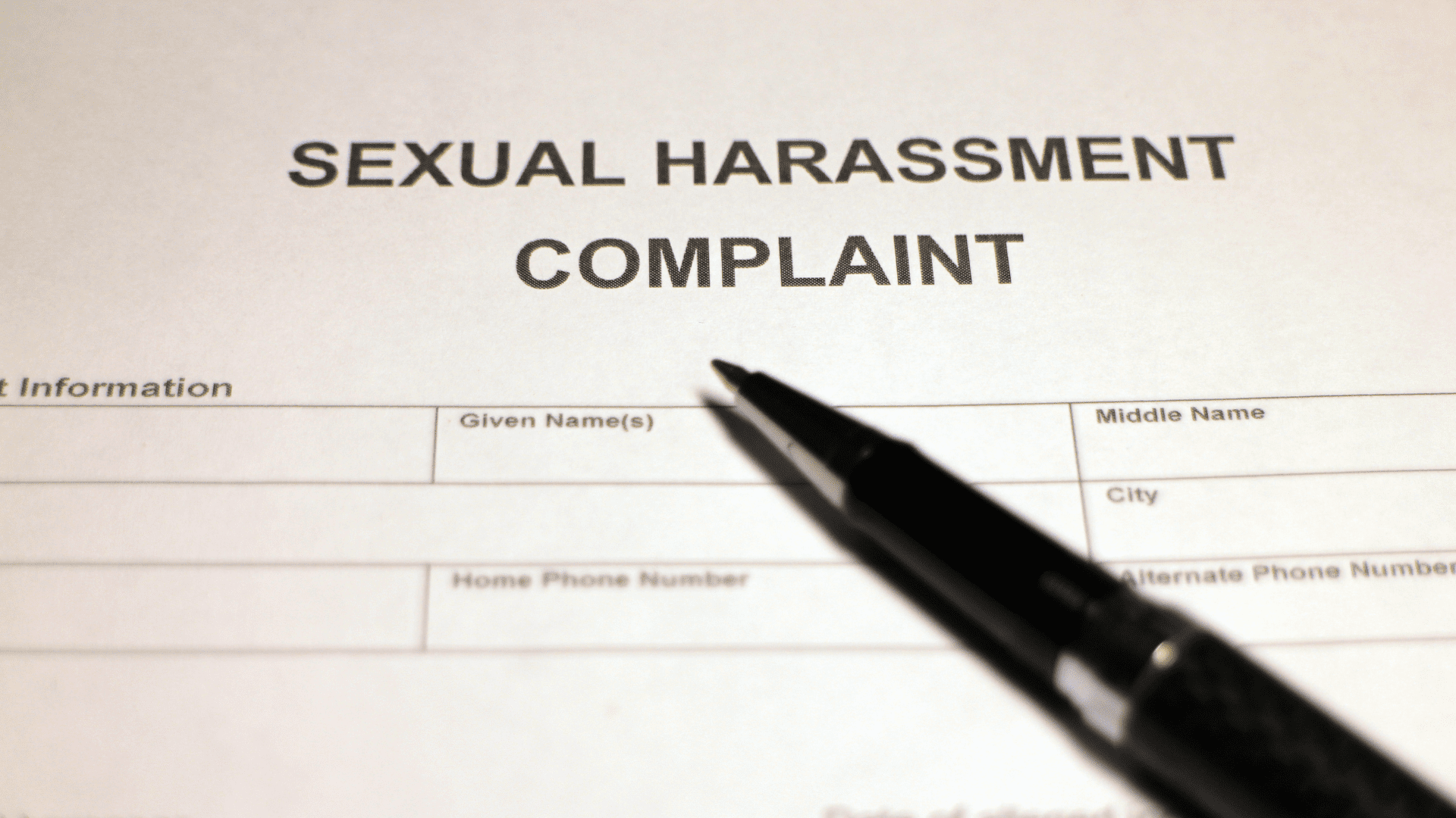 File A Sexual Harassment Complaint